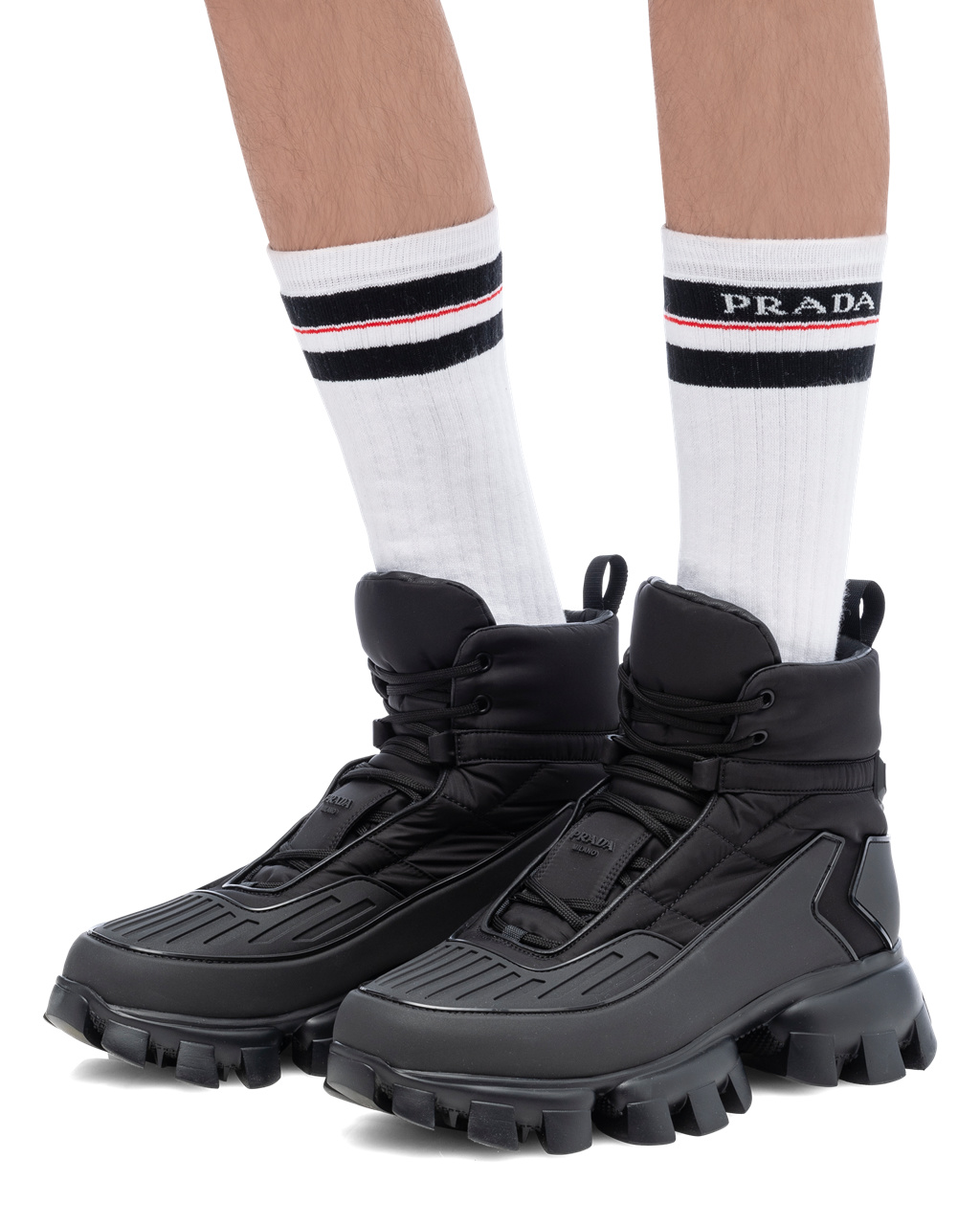 Prada Bavlněné Ankle Socks Bílé | 027546EBV