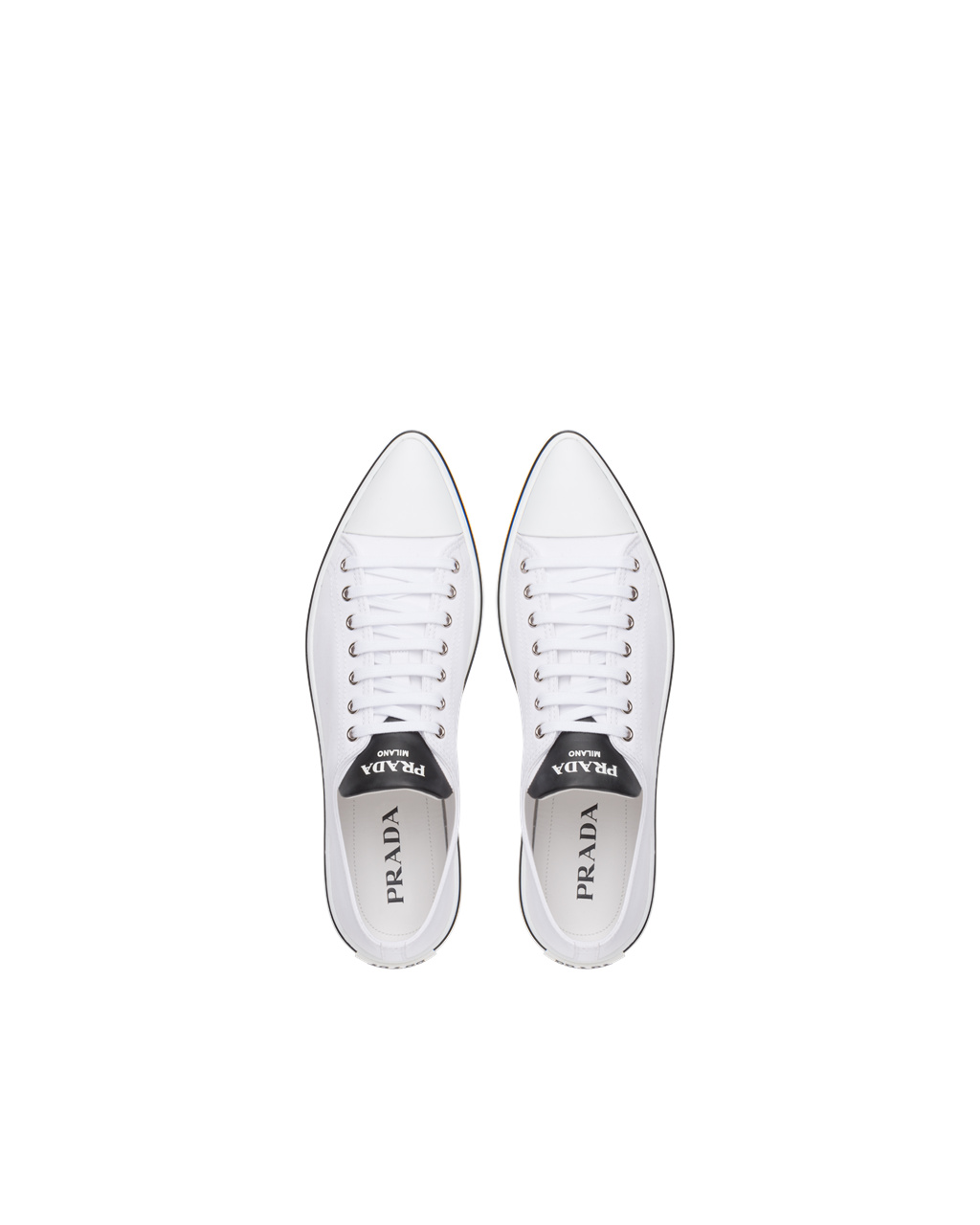 Prada Bavlněné Gabardine Pointy Sneakers Bílé | 021495LRO