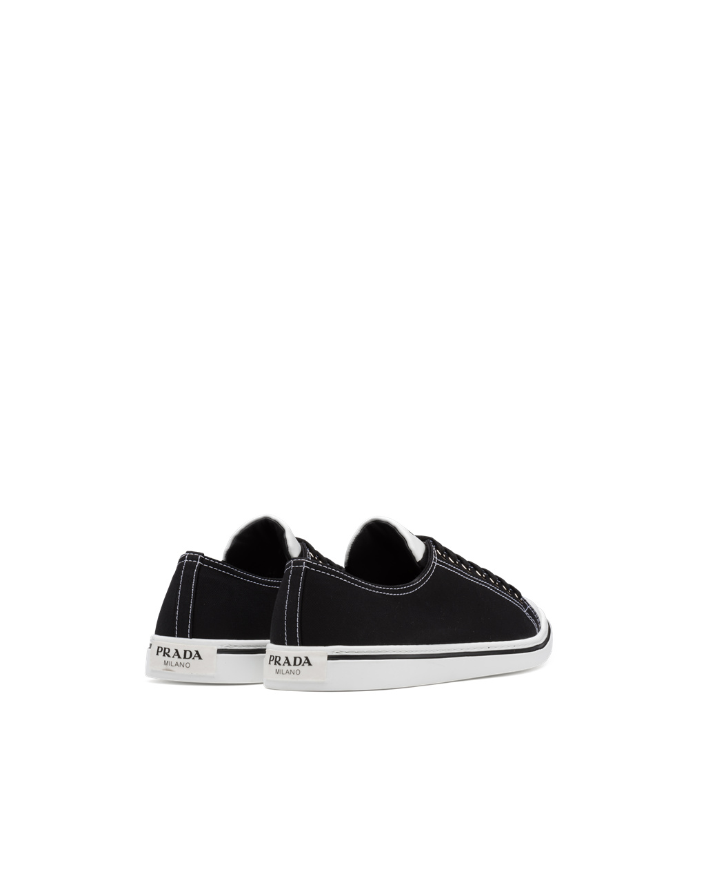 Prada Bavlněné Gabardine Pointy Sneakers Černé | 293048SMD