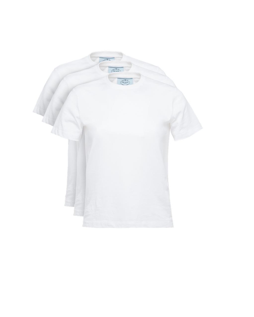 Prada Bavlněné Jersey T-shirt, 3 Pack Set Bílé | 953180UCI