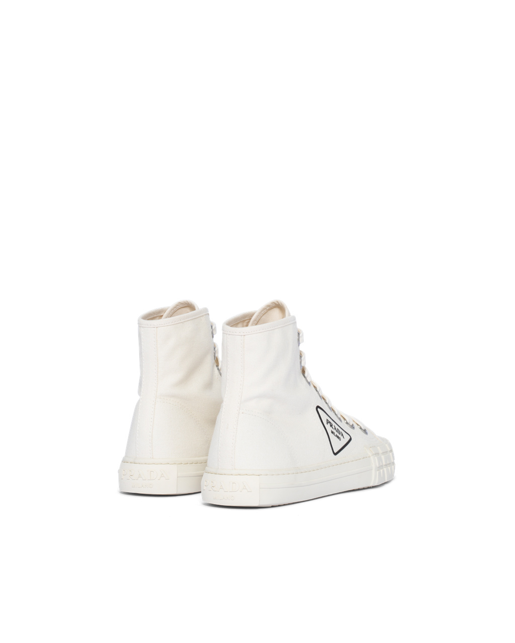 Prada Bavlněné Platene High-top Sneakers Ivory | 738261EZT