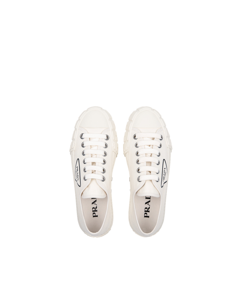 Prada Bavlněné Platene Sneakers Ivory | 408176HYJ