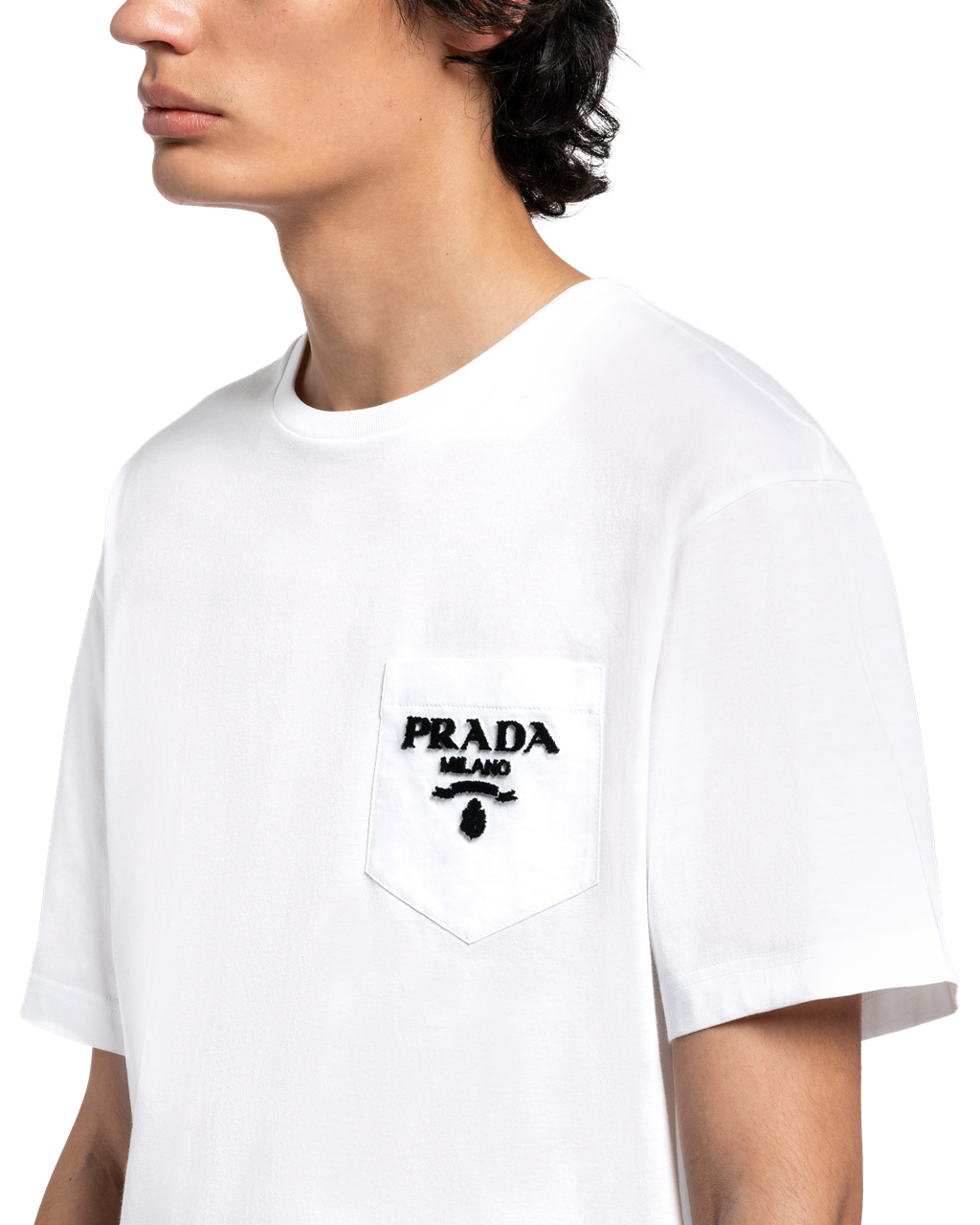 Prada Bavlněné T-shirt Bílé | 953041KUT