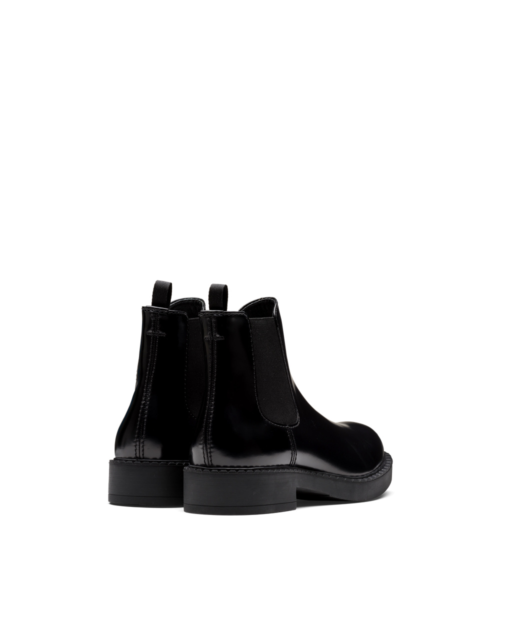 Prada Brushed Calf Læder Chelsea Boots Černé | 413206FGW