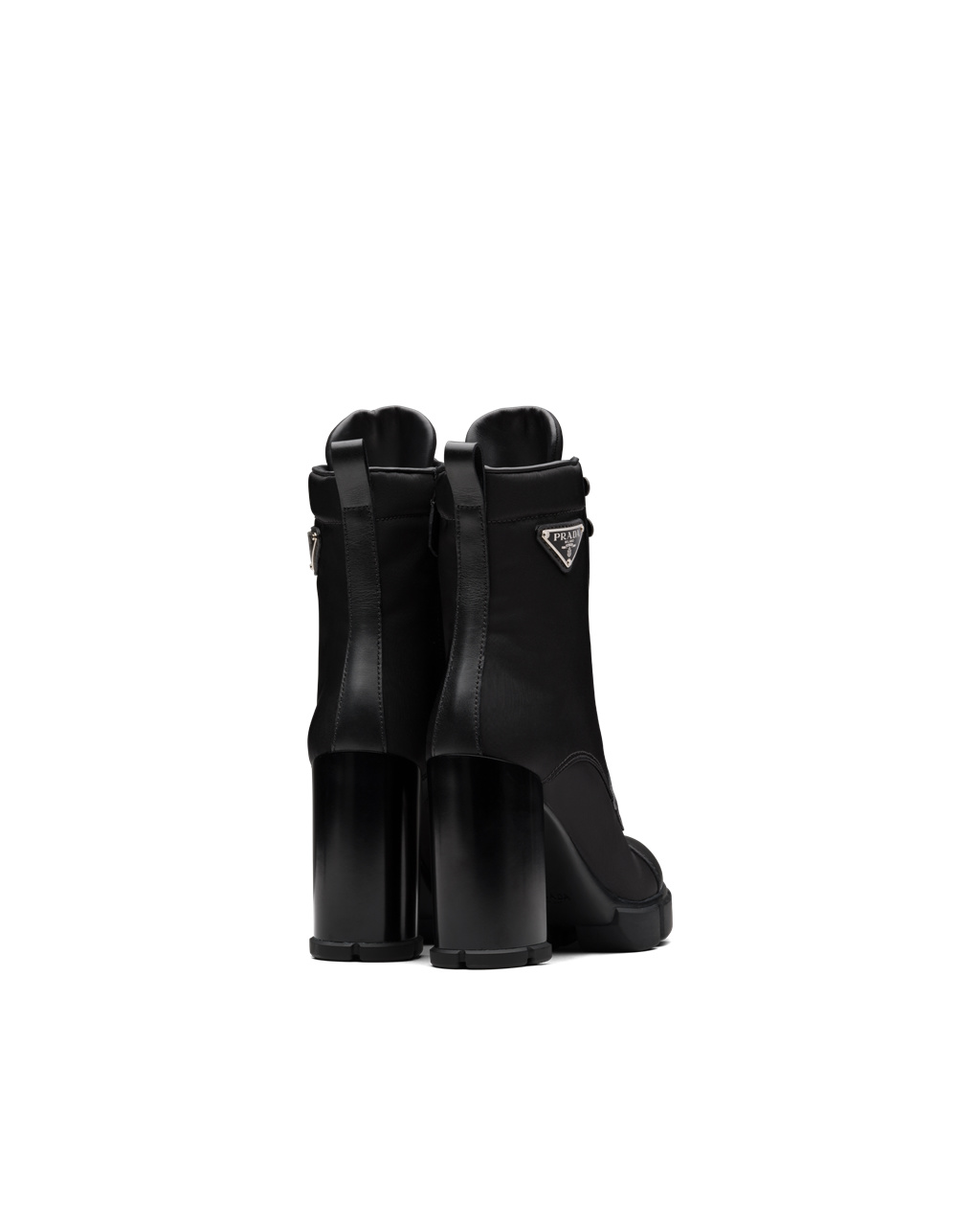 Prada Brushed Læder And Nylon Booties Černé | 685173RIW