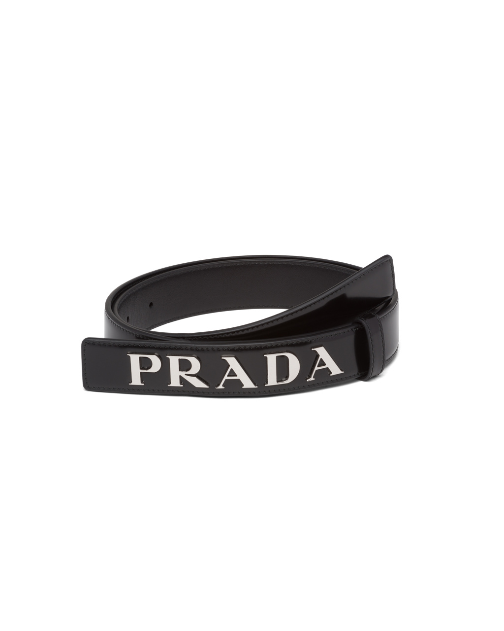 Prada Brushed Læder Belt Černé | 187503VBM