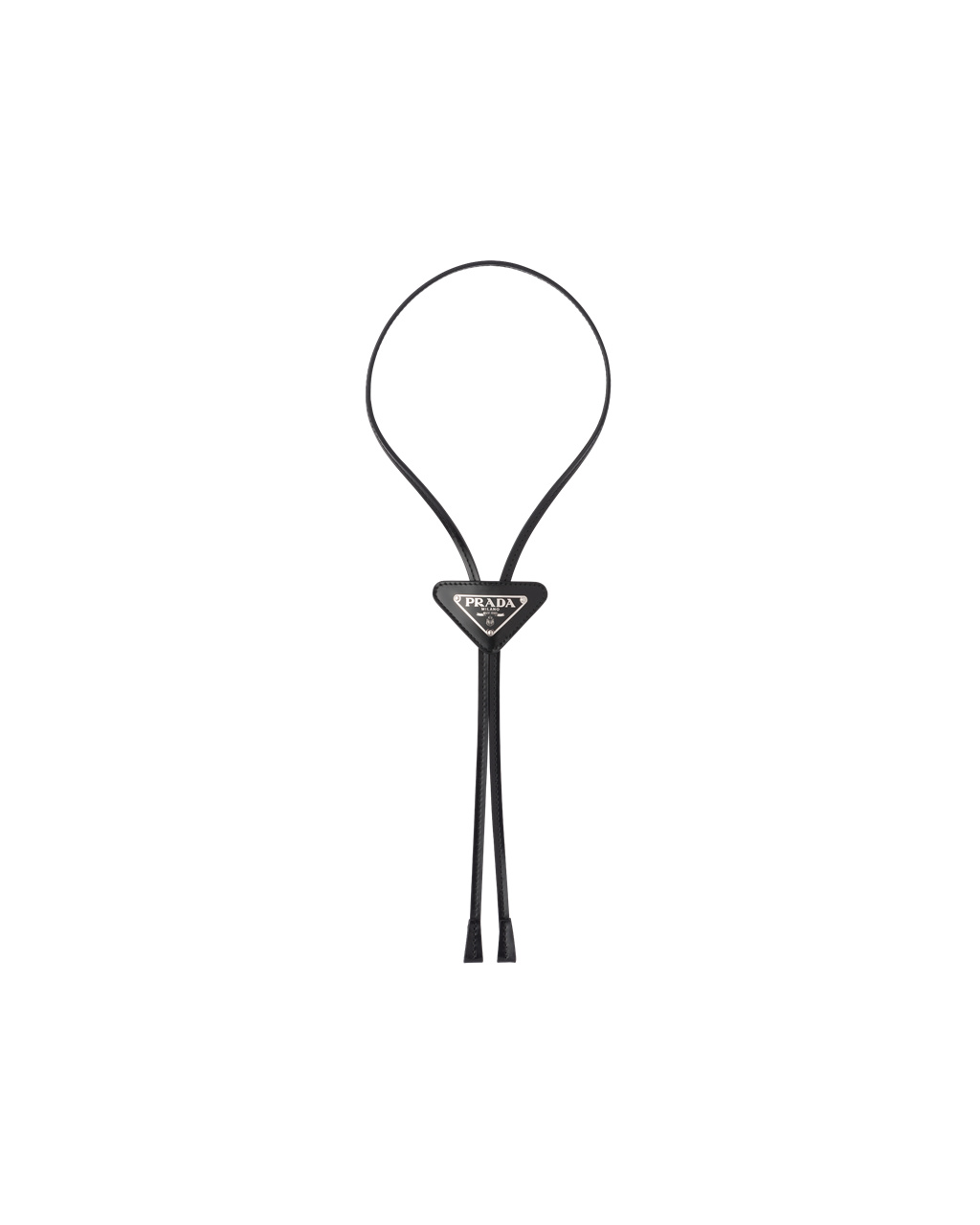 Prada Brushed Læder Bolo Tie Černé | 319405ZQM