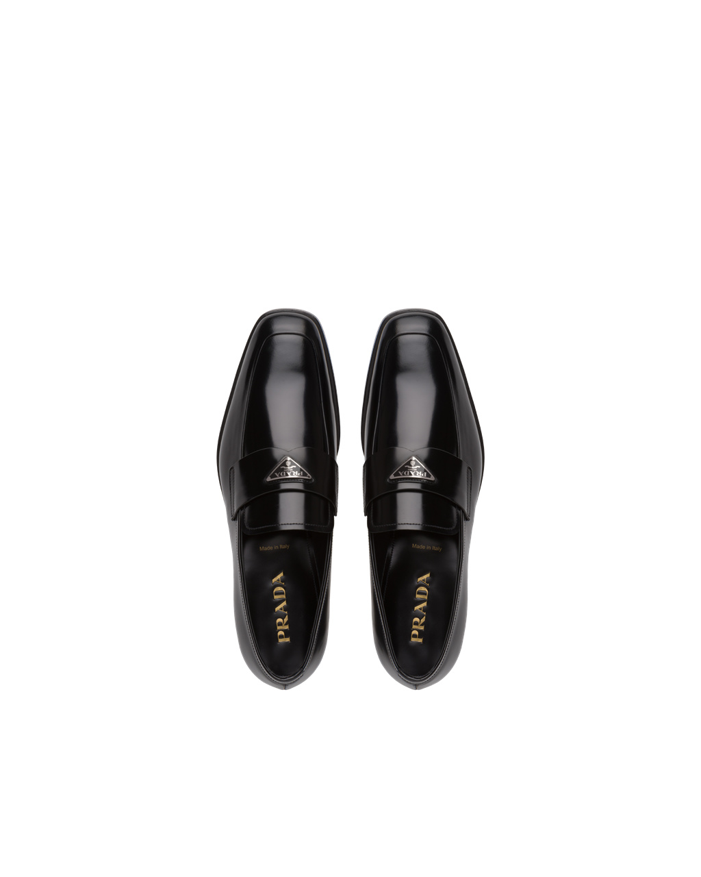 Prada Brushed Læder Loafers Černé | 352780BQU