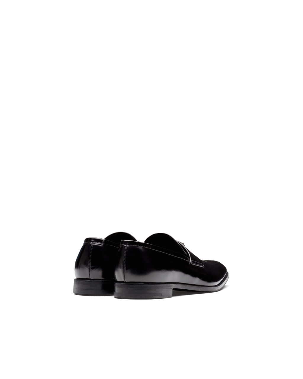 Prada Brushed Læder Loafers Černé | 352780BQU