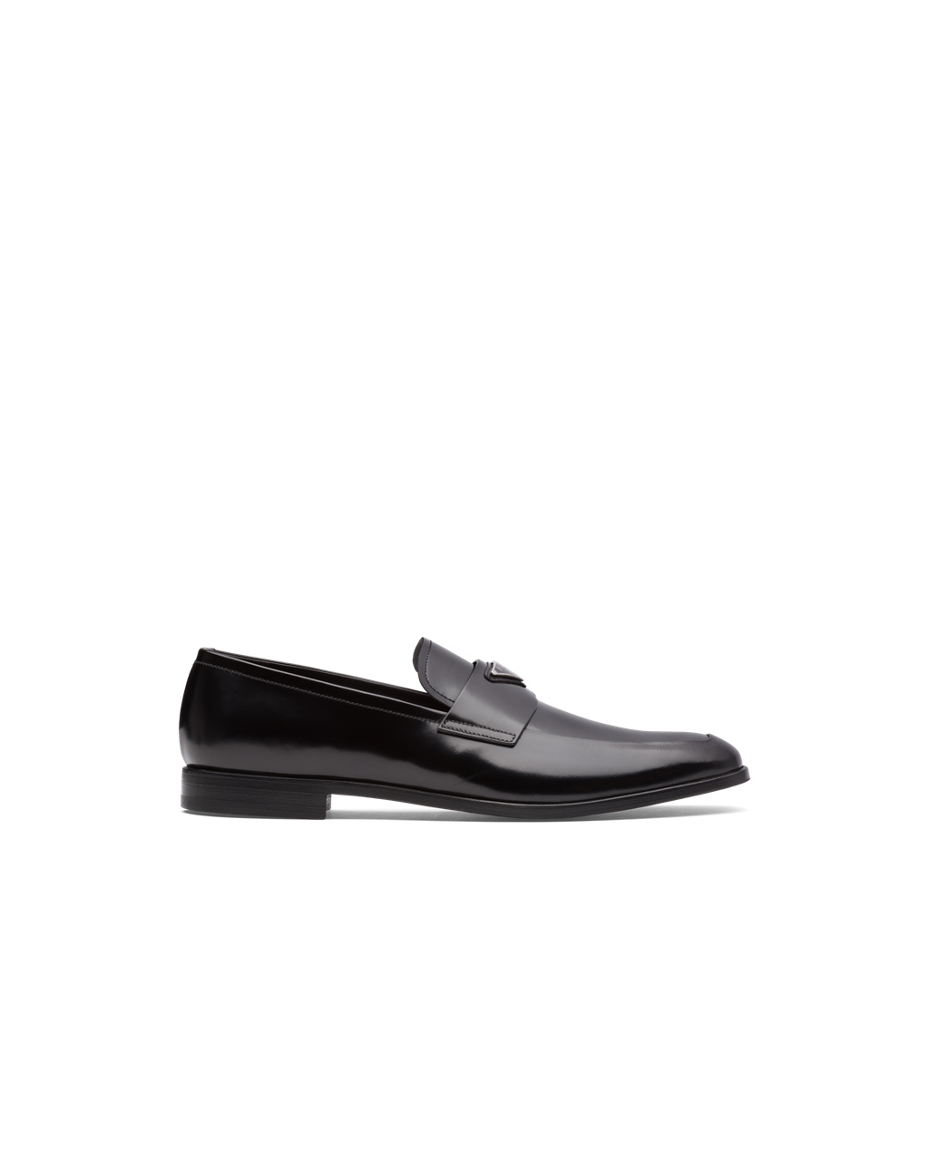 Prada Brushed Læder Loafers Černé | 352780BQU