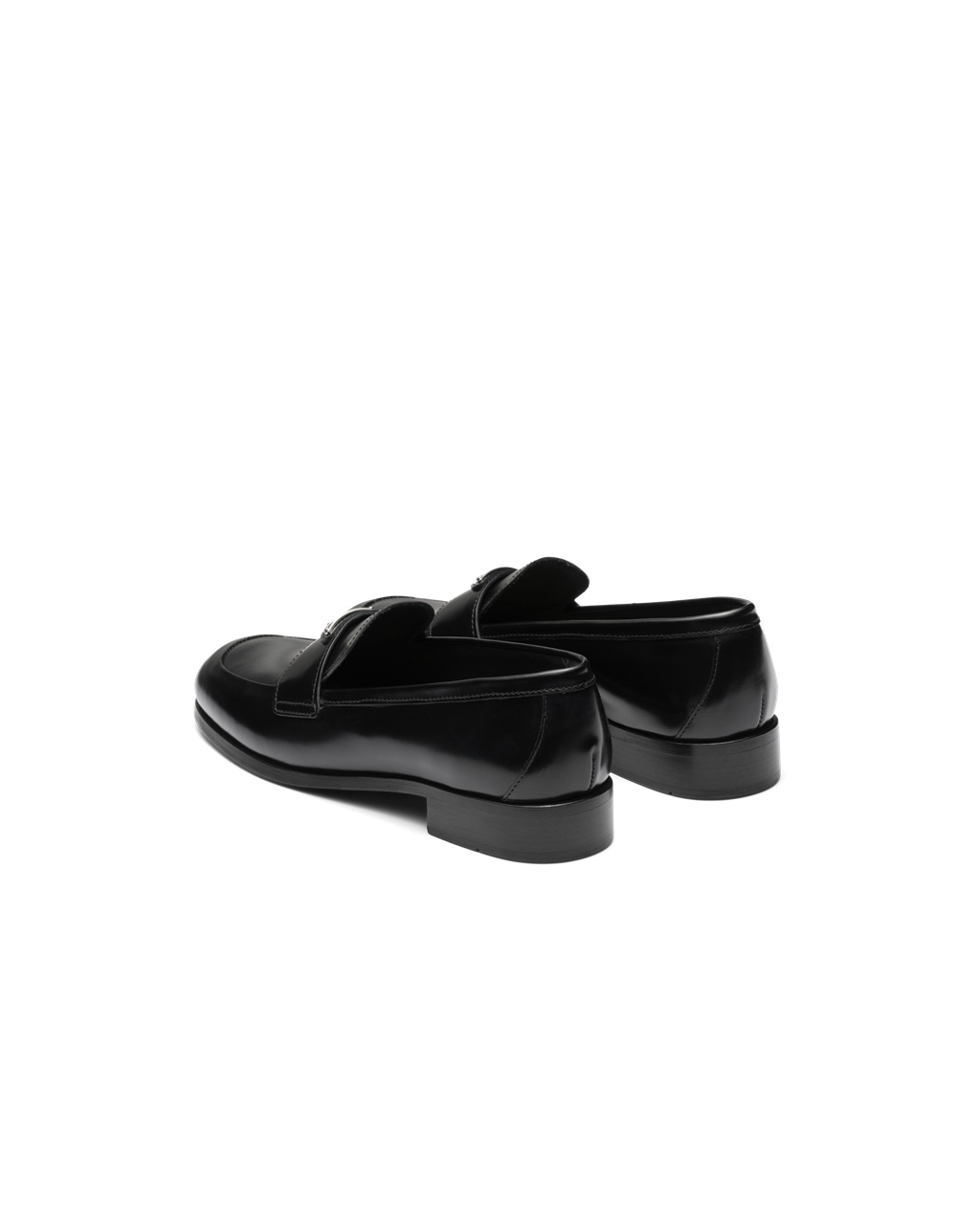 Prada Brushed Læder Loafers Černé | 710482SFG