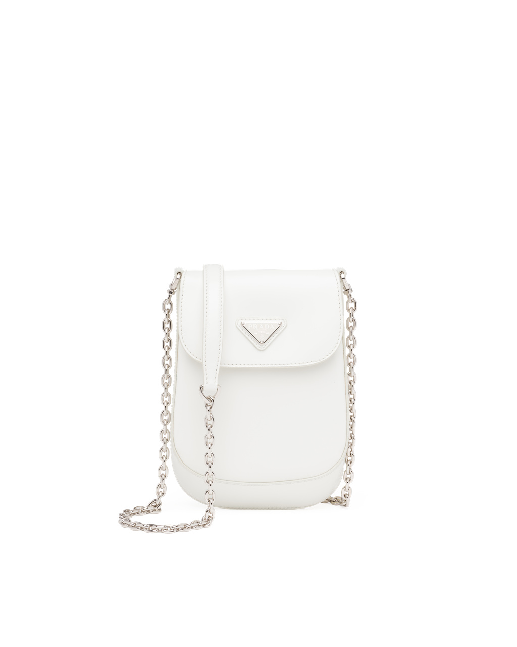 Prada Brushed Læder Mini-bag Bílé | 849315QWB