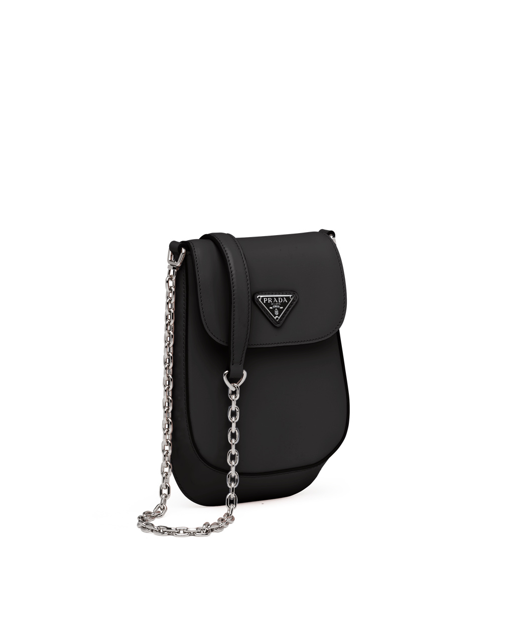 Prada Brushed Læder Mini-bag Černé | 985764XKI