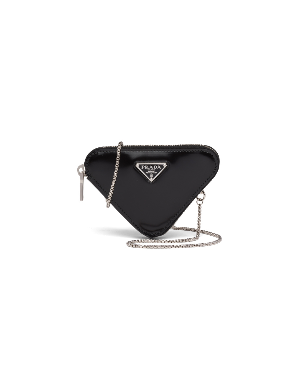 Prada Brushed Læder Mini-pouch Černé | 149026YDU