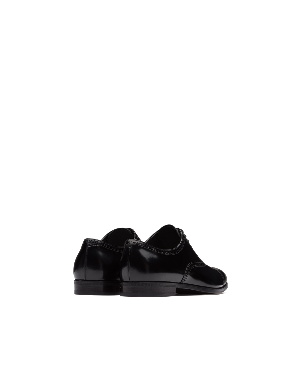 Prada Brushed Læder Oxford Shoes Černé | 249571LUH