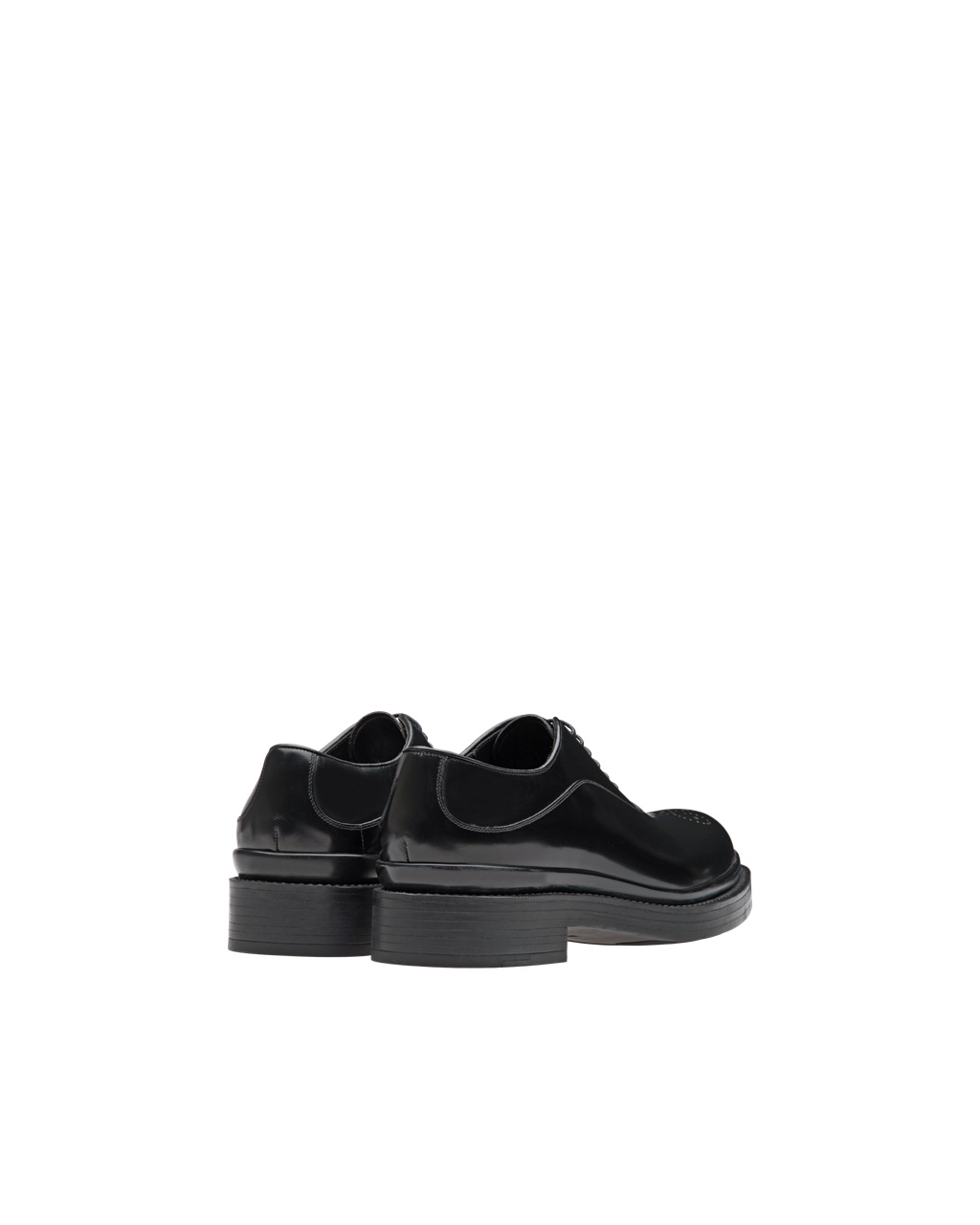 Prada Brushed Læder Oxford Shoes Černé | 285917IVY