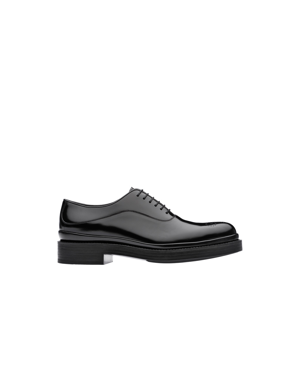 Prada Brushed Læder Oxford Shoes Černé | 285917IVY