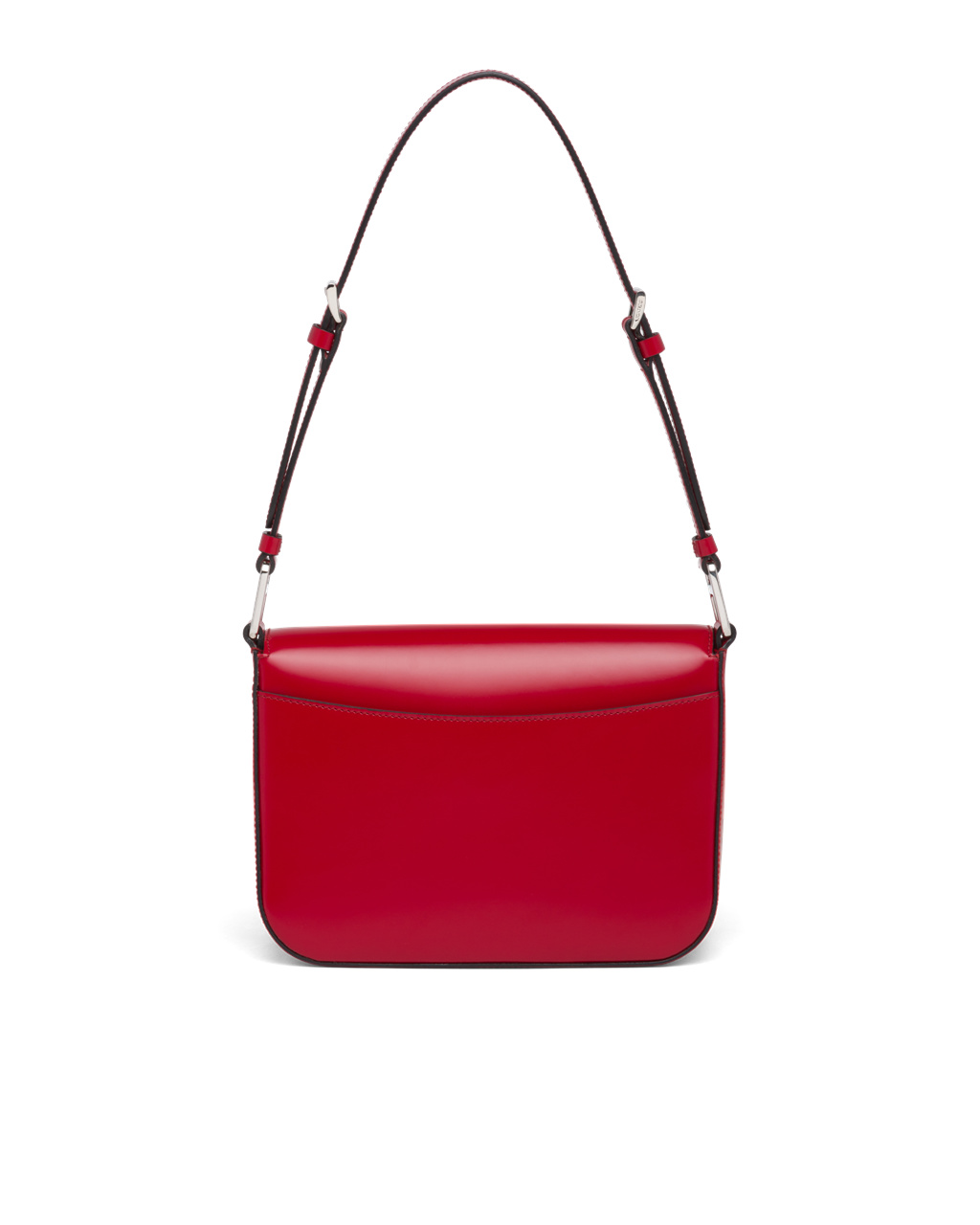 Prada Brushed Læder Shoulder Bag Scarlet | 357061QKS