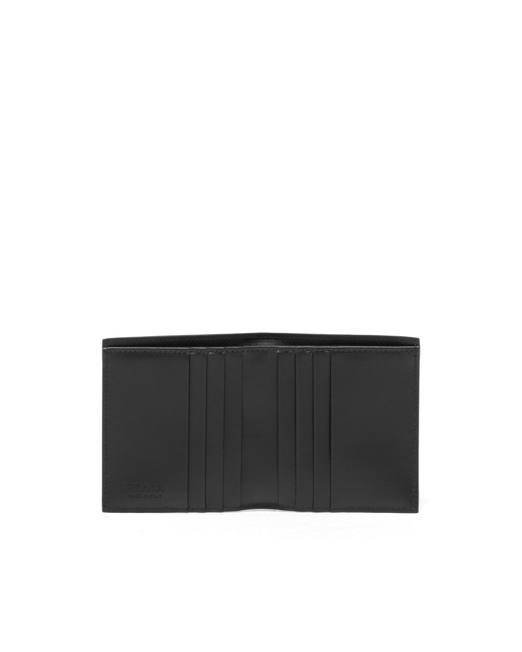 Prada Brushed Læder Wallet Černé | 120375UJT