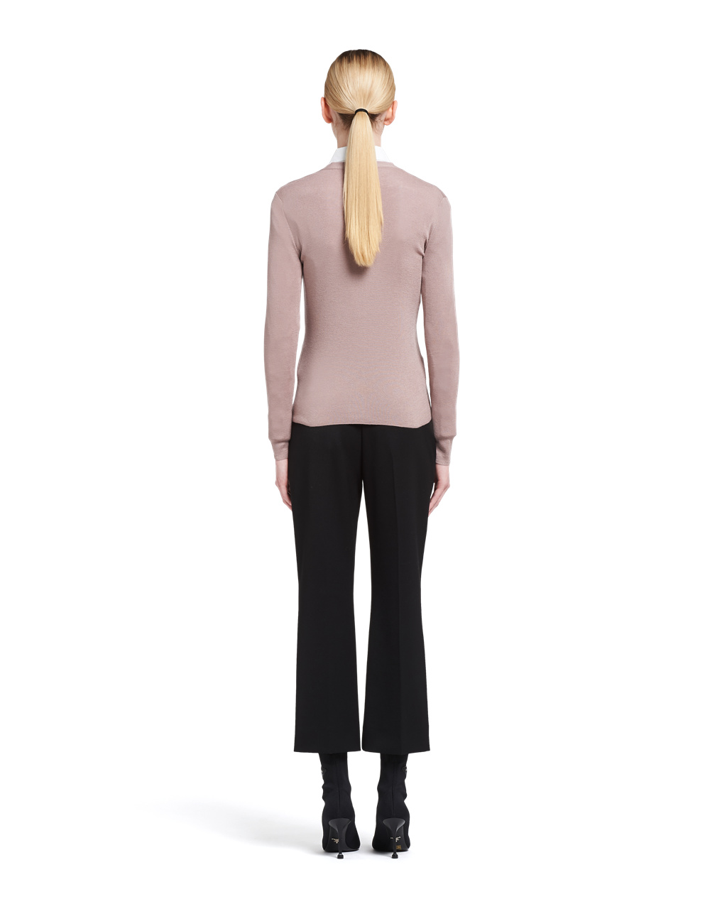 Prada Cashmere And Silk Cardigan Mauve | 035192WGE