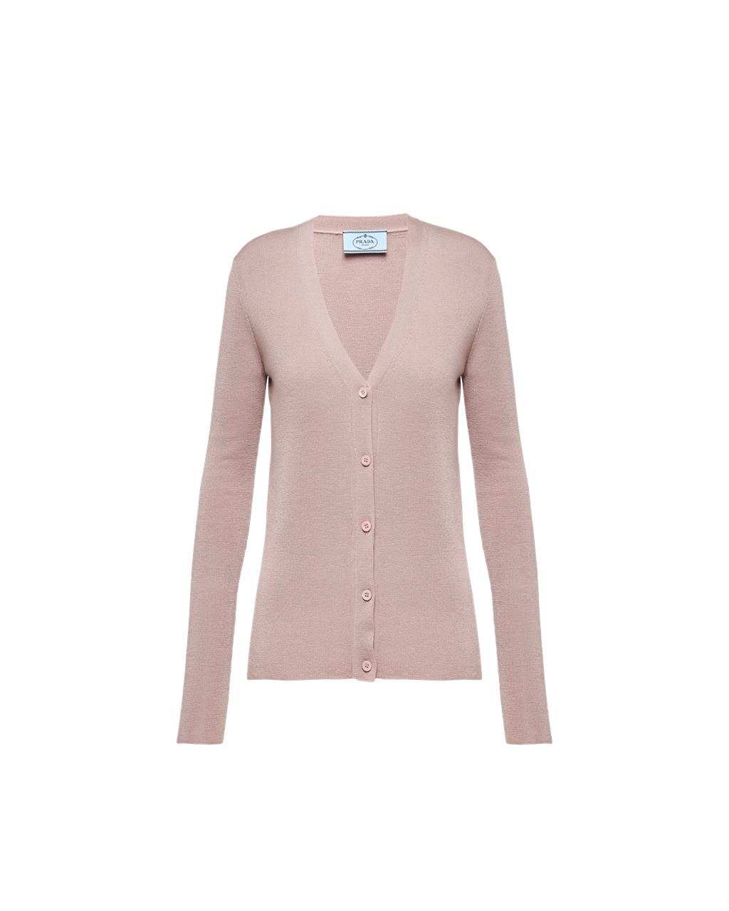 Prada Cashmere And Silk Cardigan Mauve | 035192WGE