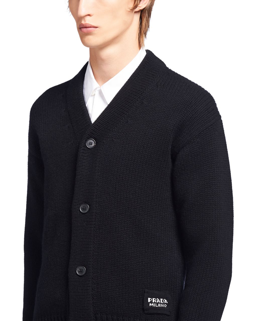 Prada Cashmere Knit Cardigan Černé | 436058ETO