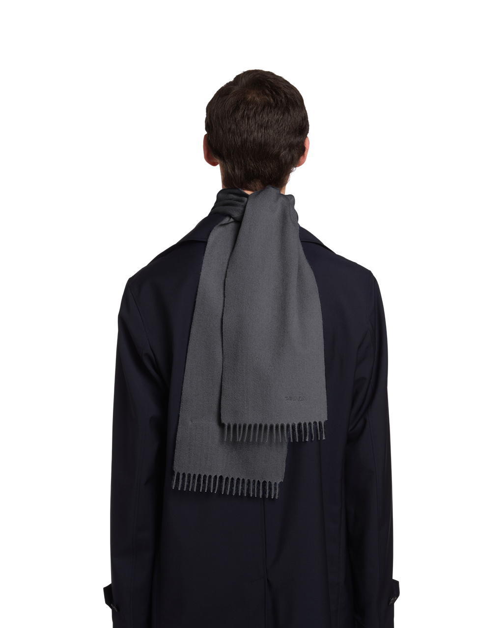 Prada Cashmere Scarf Slate Gray | 703281VWE