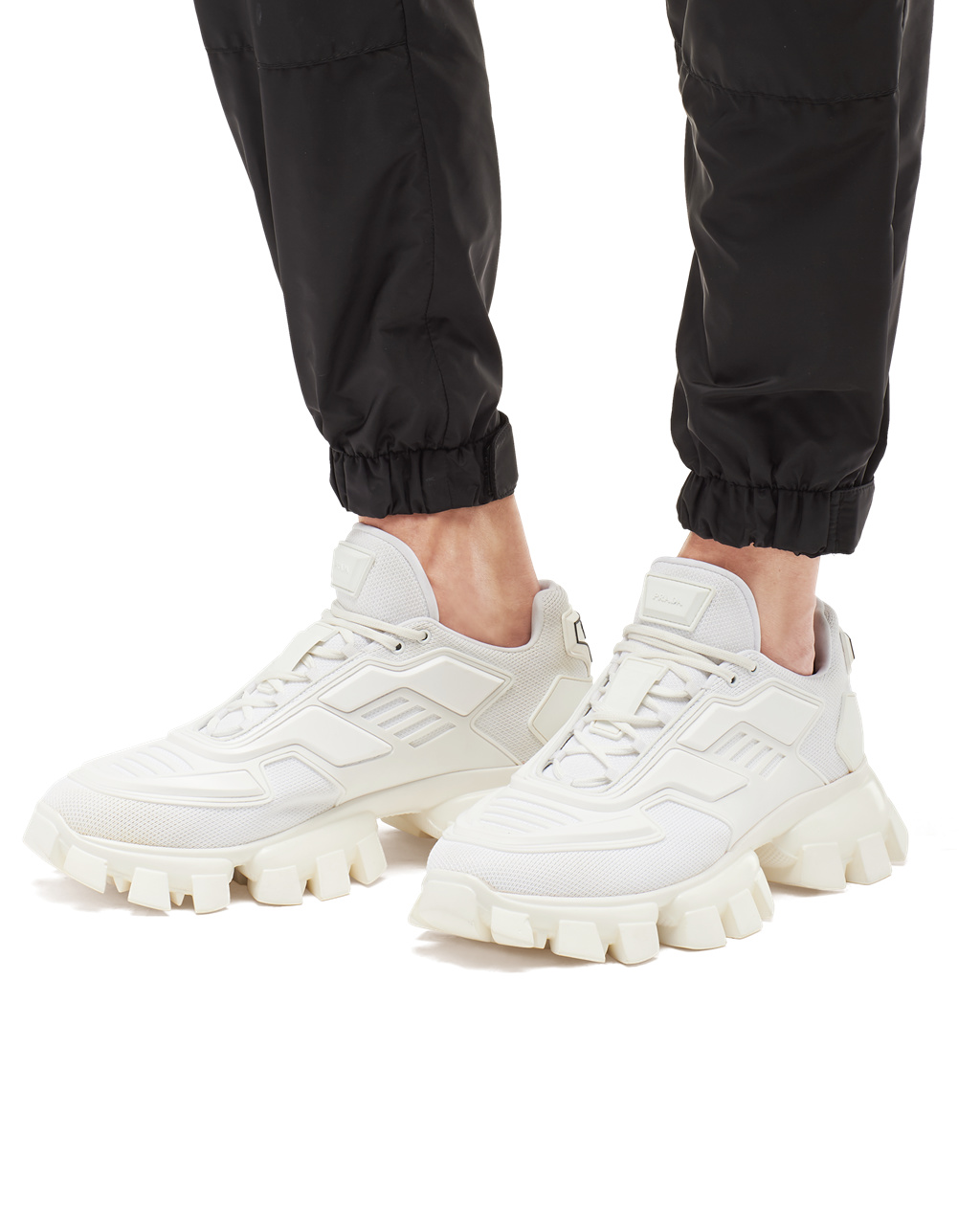 Prada Cloudbust Thunder Technical Fabric Sneakers Bílé | 480632LBZ