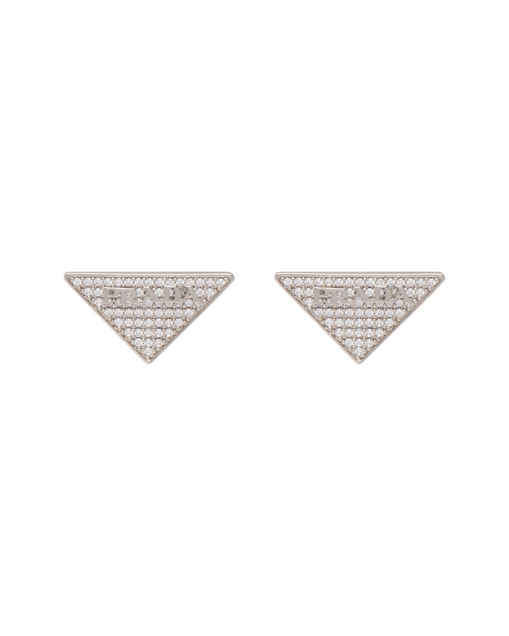 Prada Crystal Logo Jewels Zirconia Earrings Crystal | 829156ILB