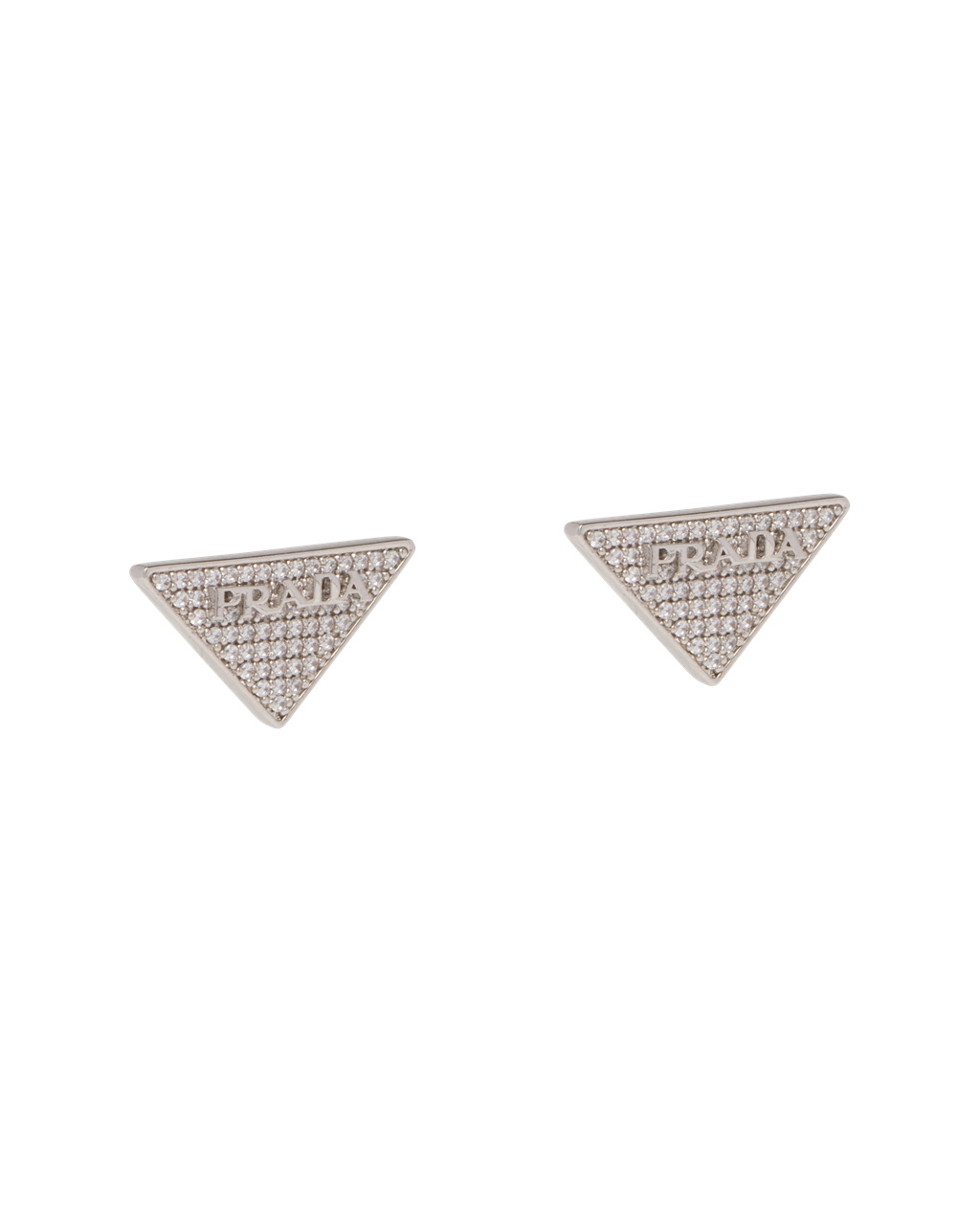 Prada Crystal Logo Jewels Zirconia Earrings Crystal | 829156ILB