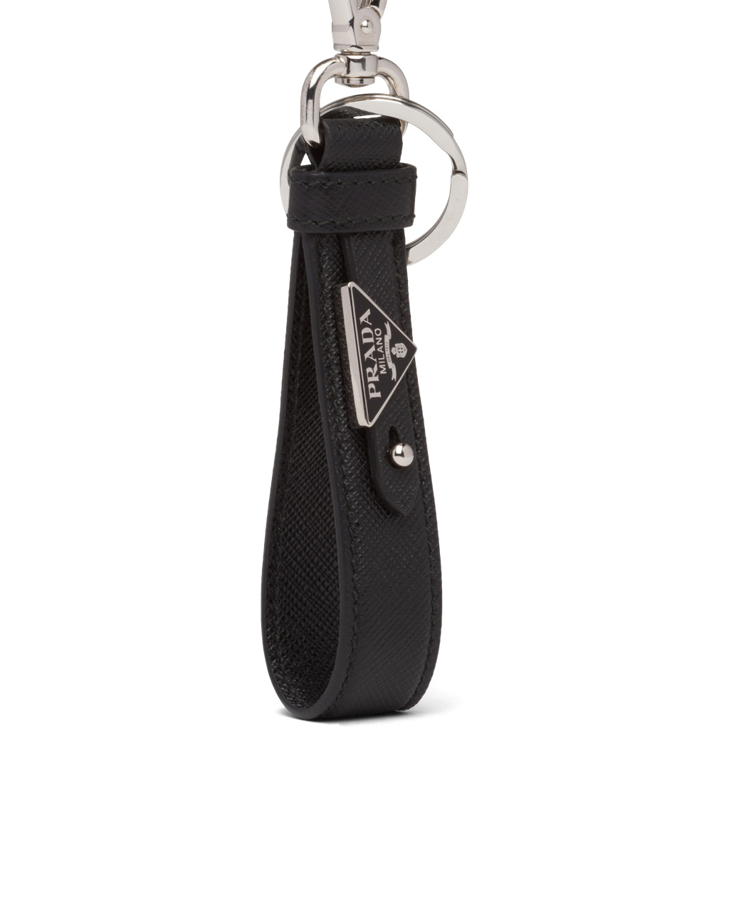 Prada Customized Saffiano Læder Keychain Černé | 387614INF