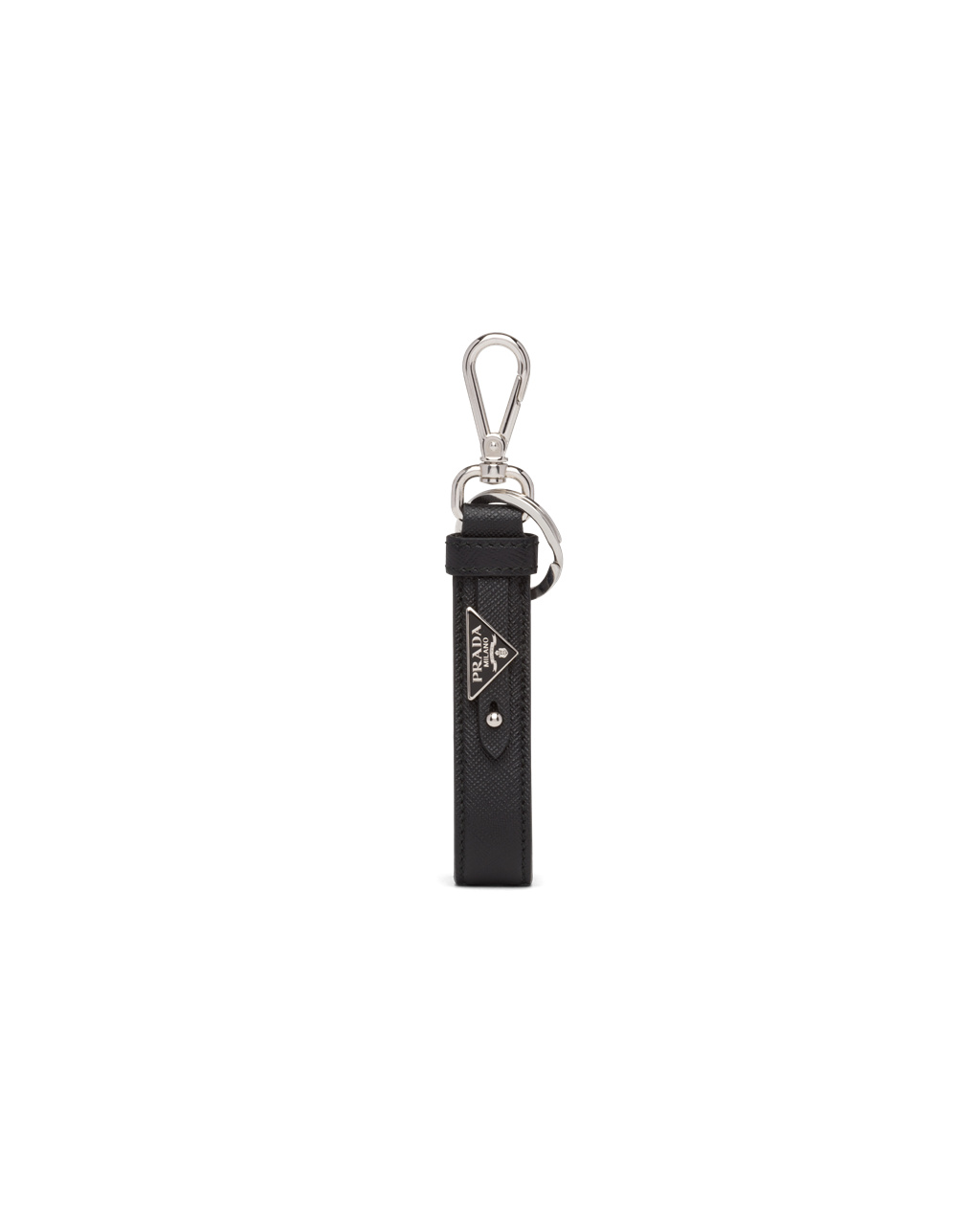 Prada Customized Saffiano Læder Keychain Černé | 387614INF