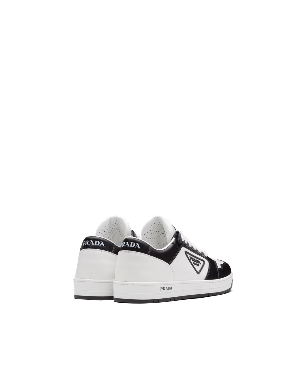 Prada District Læder Sneakers Bílé Černé | 356280MRV