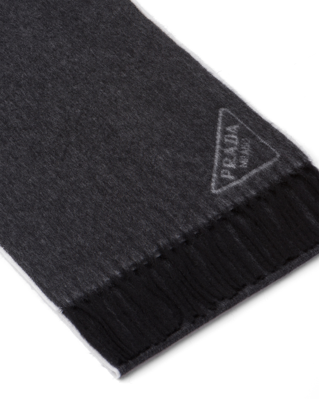 Prada Double Cashmere Scarf Černé Bílé | 138947XGC