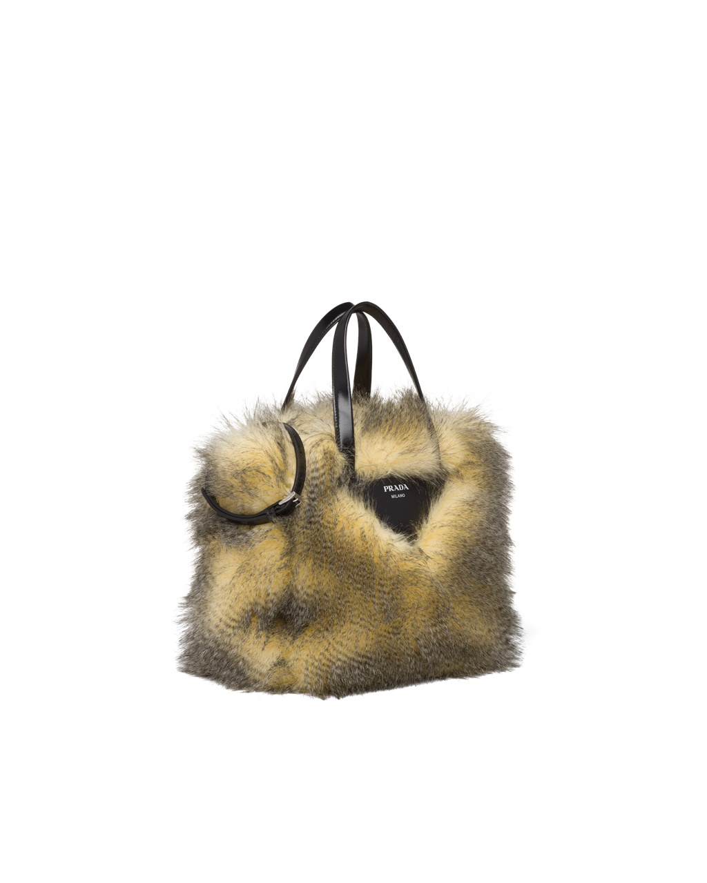 Prada Faux Fur Fabric Tote Bag Žluté Černé | 250618AOW