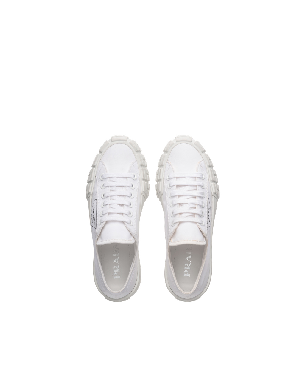 Prada Gabardine Fabric Sneakers Bílé | 476328YFH