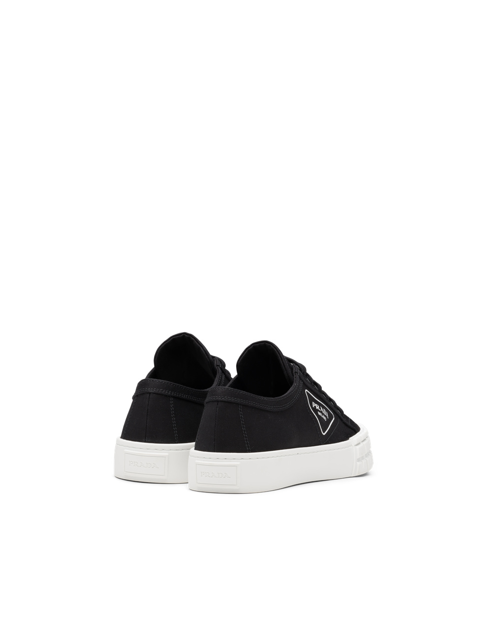 Prada Gabardine Fabric Sneakers Černé Bílé | 564381QAN