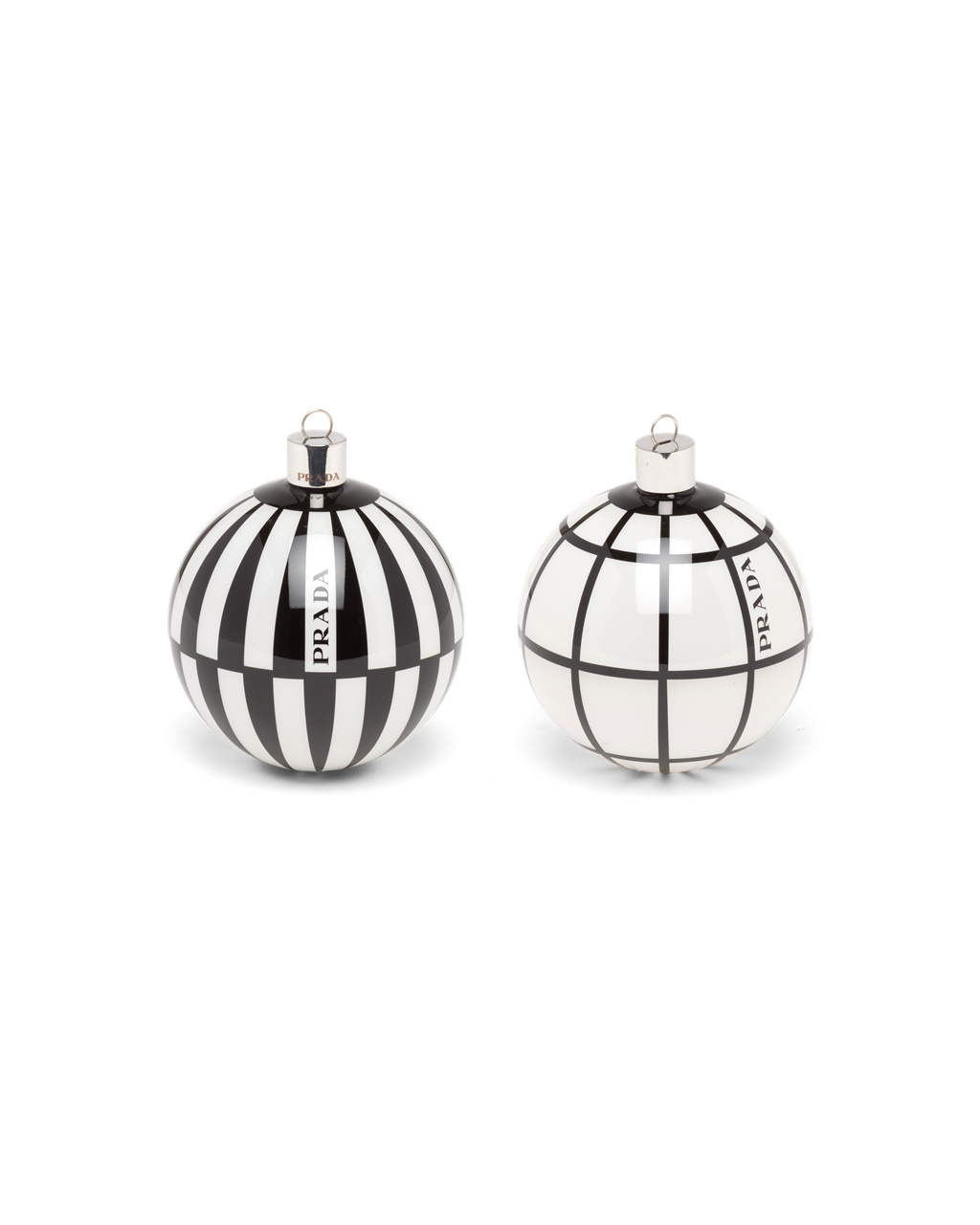 Prada Glass Christmas Ornament Set Bílé Černé | 820536DAF