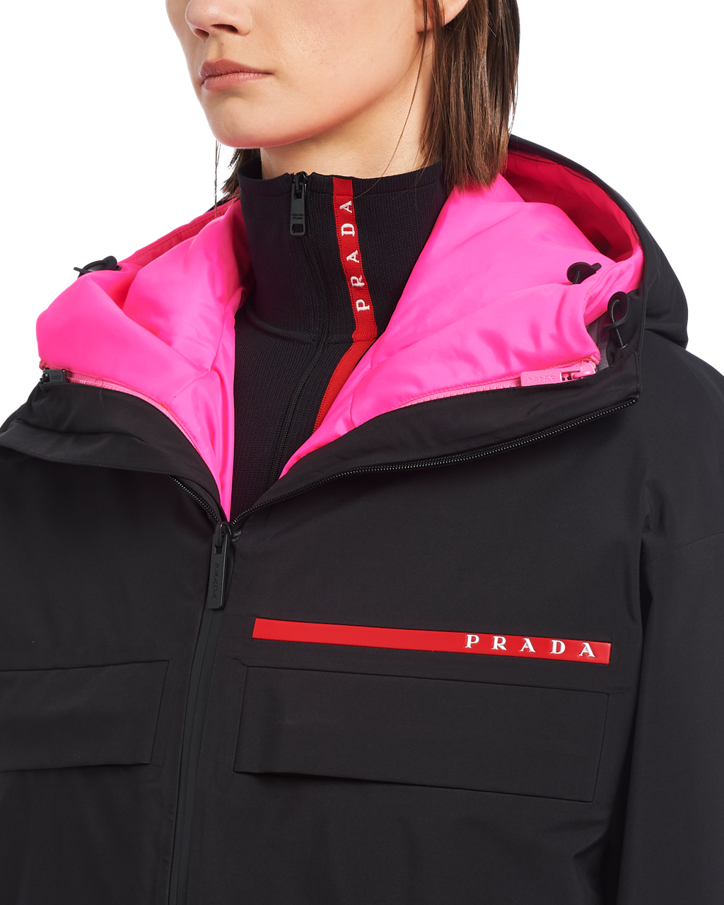 Prada Gore-tex Pro Padded Jacket Černé Růžové | 216079WLE