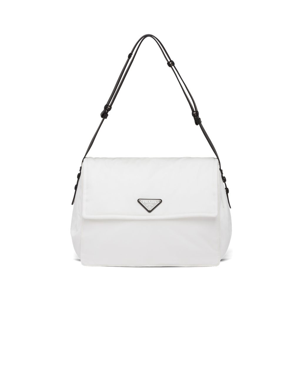 Prada Large Padded Re-nylon Shoulder Bag Bílé Černé | 726859FCE