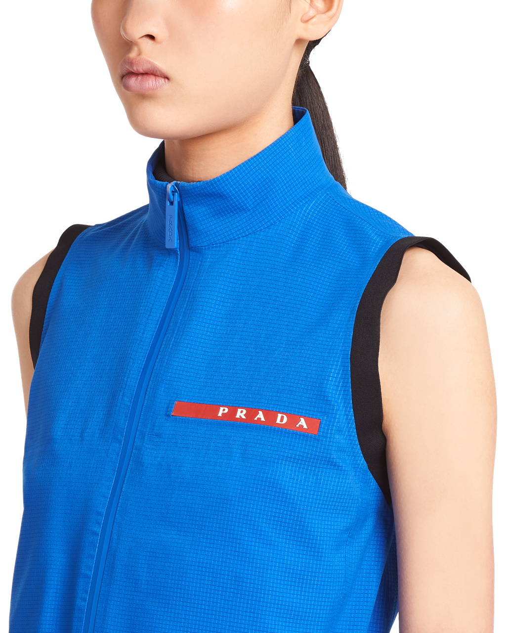 Prada Light Bi-stretch Cropped Vest Blankyt | 041936KFW