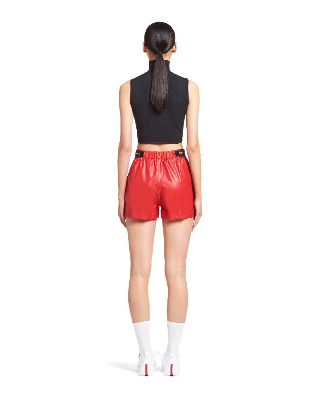 Prada Light Nylon Shorts Červené | 394652JAE