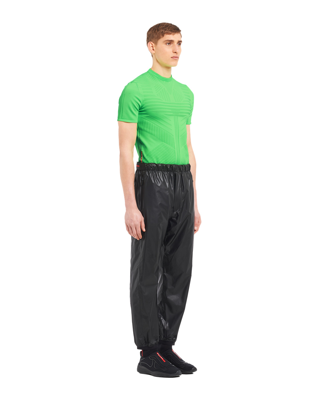 Prada Light Nylon Široké-leg Pants Černé | 183904KDA