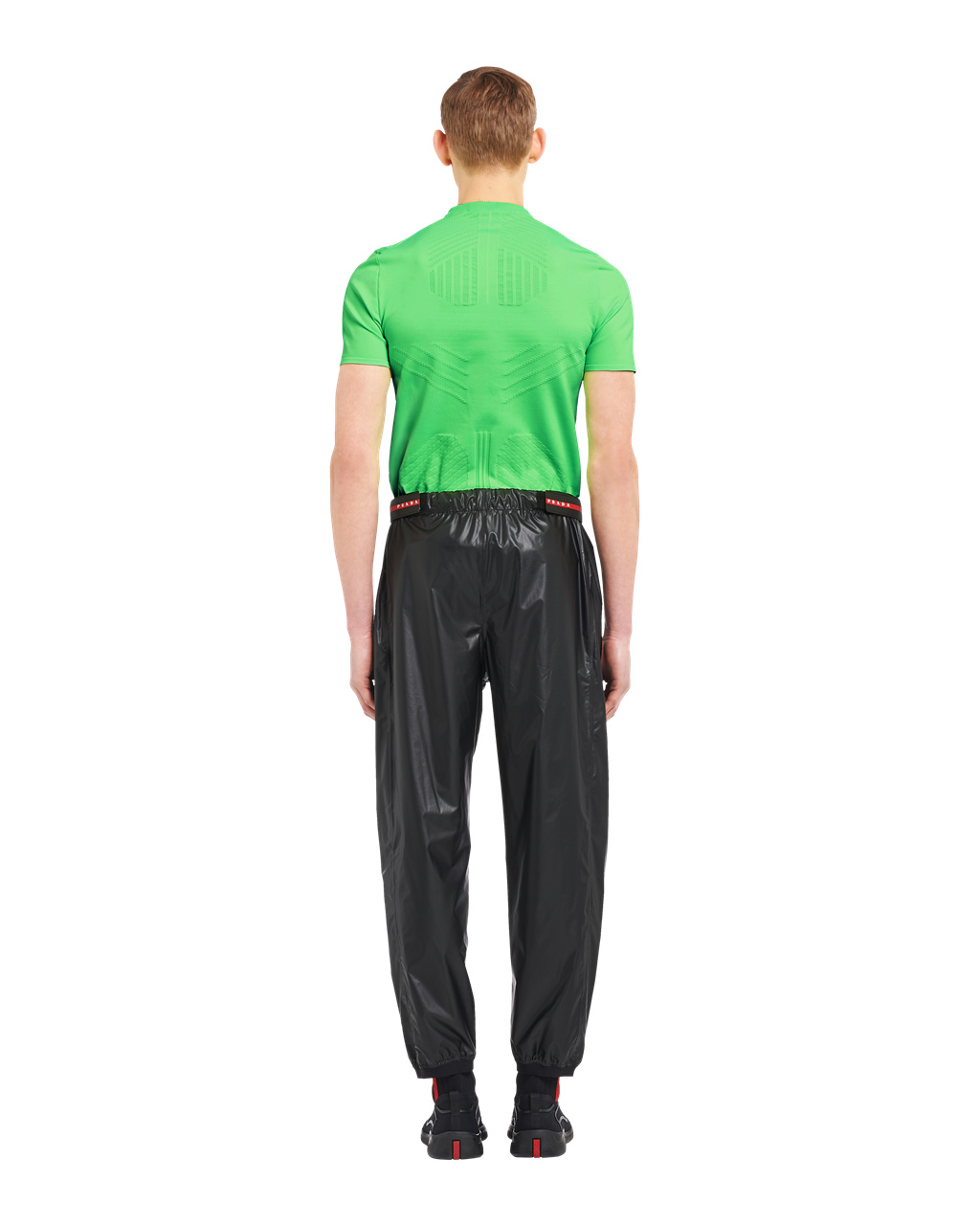 Prada Light Nylon Široké-leg Pants Černé | 183904KDA