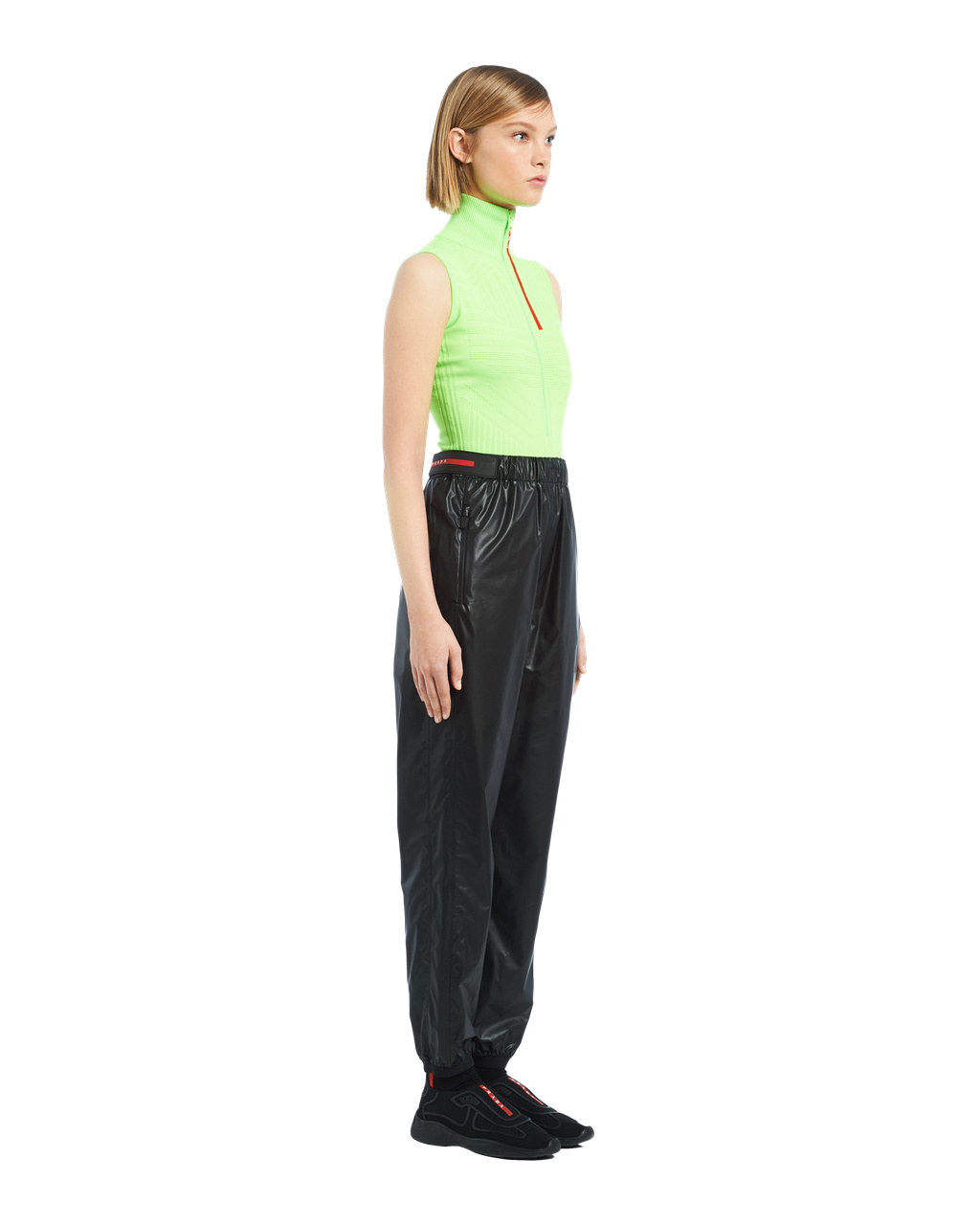 Prada Light Nylon Široké-leg Pants Černé | 802753WXP