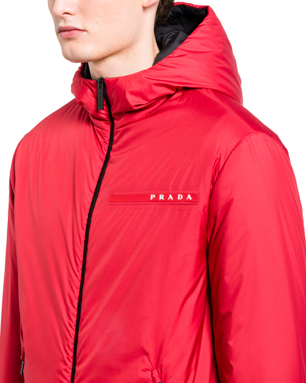 Prada Light Polyester Padded Jacket Červené | 286415ZHM