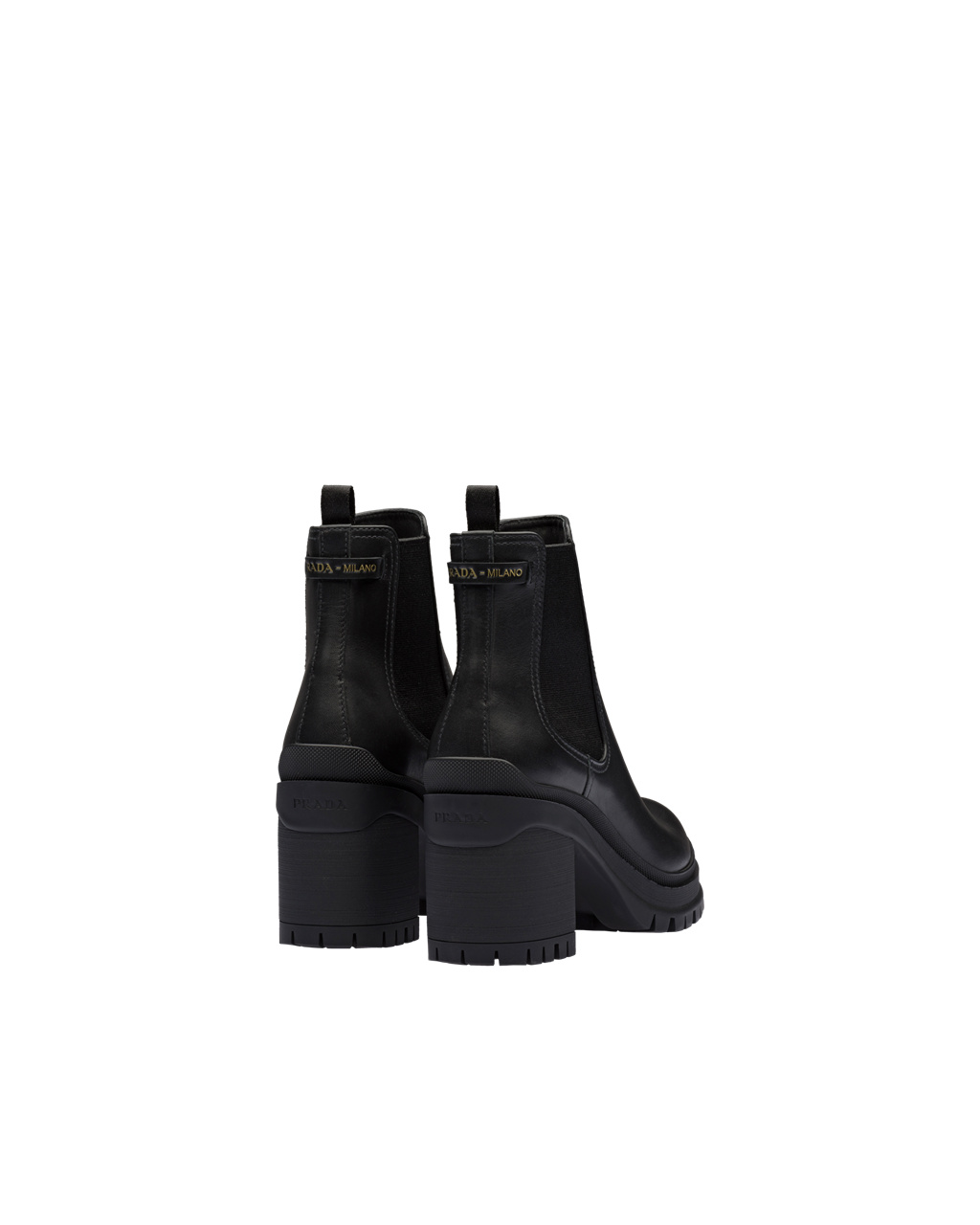 Prada Læder Booties Černé | 187260PQI