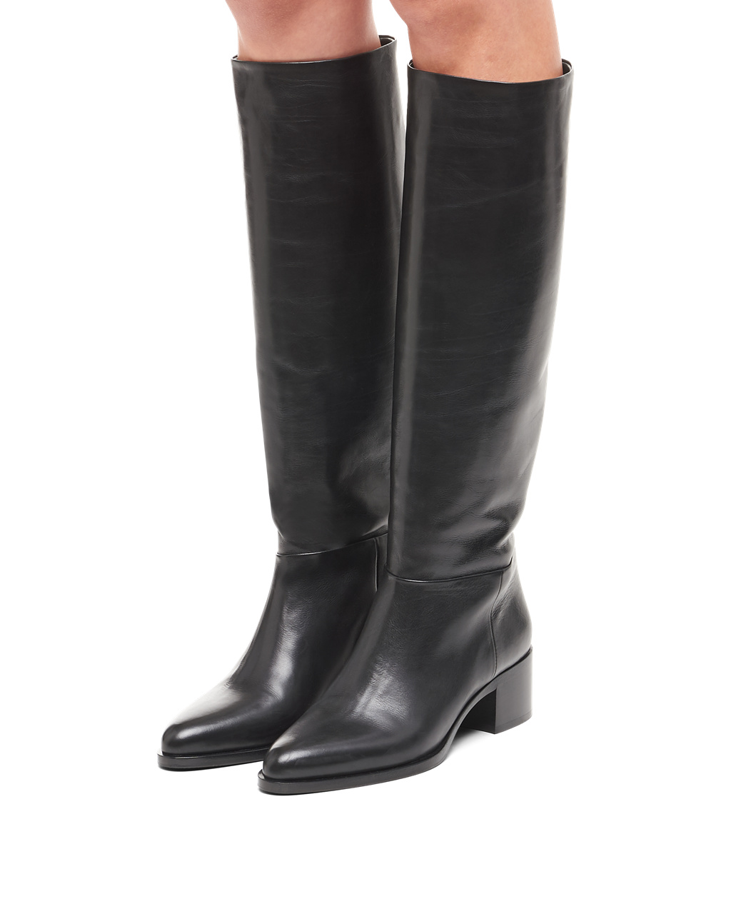 Prada Læder Boots Černé | 798605AGQ