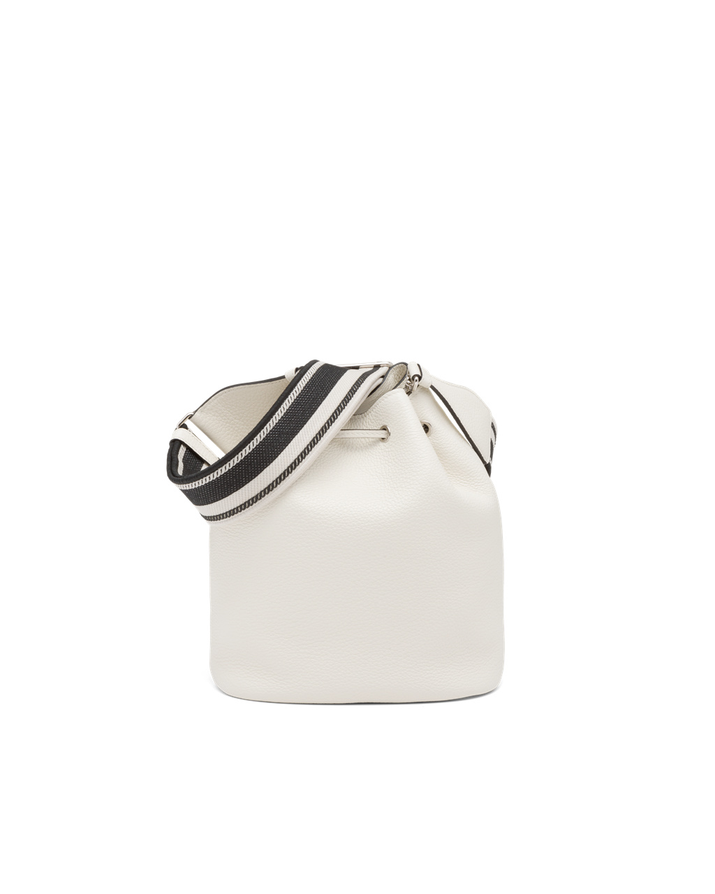 Prada Læder Bucket Bag Bílé | 579360XZR