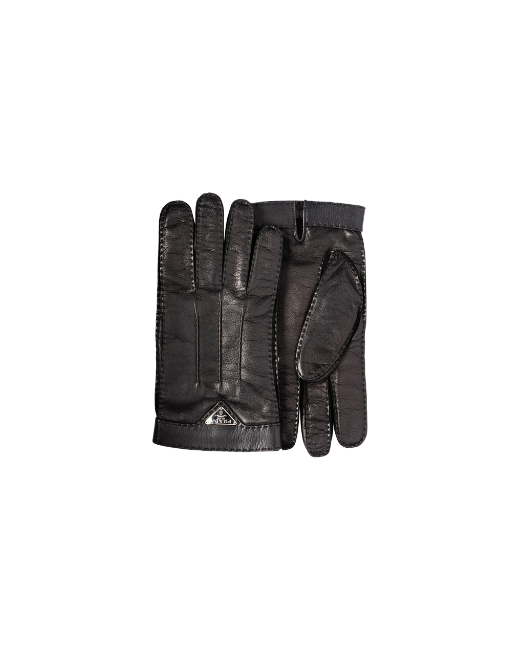 Prada Læder Gloves Černé | 280495WRF